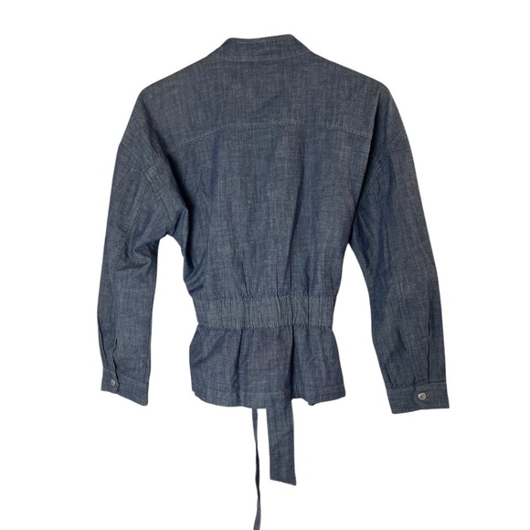 BANANA REPUBLIC - Chambray Jacket Unlined Standing Collar Size S - Picture 3 of 10